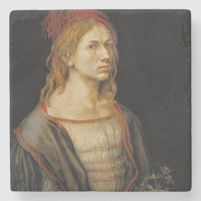 Dessous-de-verre En Pierre Autoportrait par Albrecht Durer 1493 (Devant)