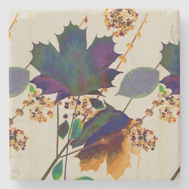 Dessous-de-verre En Pierre Autumn Leaves (Devant)