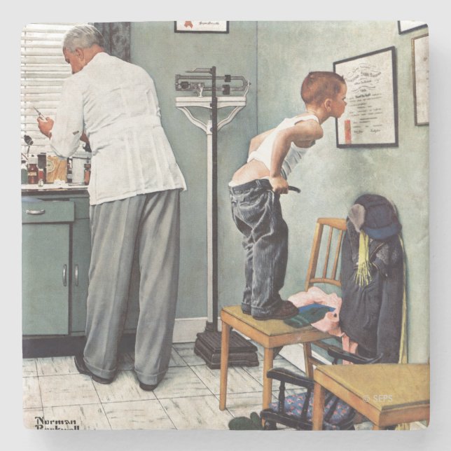 Dessous-de-verre En Pierre Avant le tir ou au docteur (Devant)