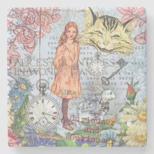 Dessous-de-verre En Pierre Aventures d'Alice au Pays des Merveilles Classique