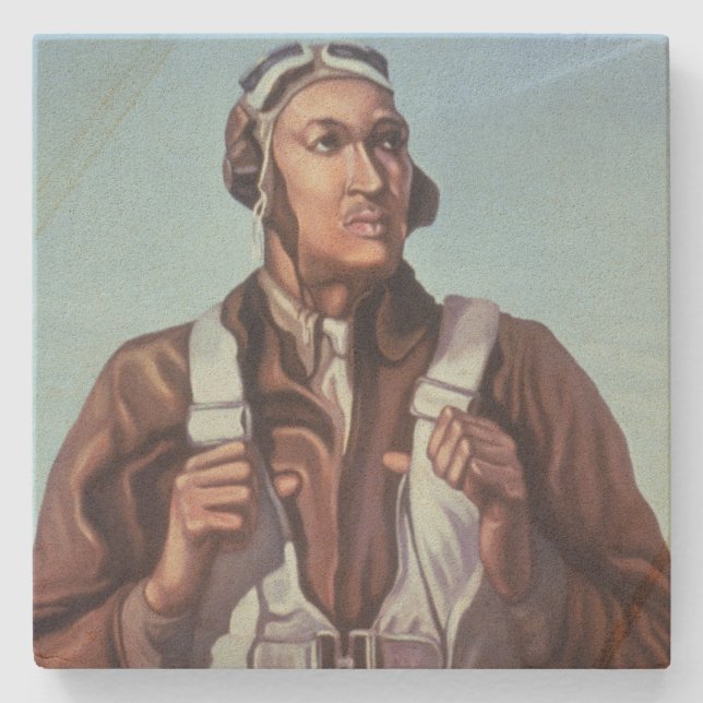 Dessous-de-verre En Pierre Aviateurs noirs : Service militaire de combat de 2 (Devant)