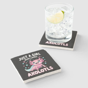 Dessous-de-verre En Pierre Axolotl Kawaii Juste Une Fille Qui Aime Les Axolot