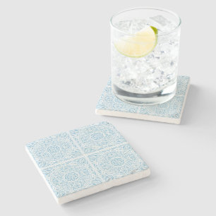 Dessous-de-verre En Pierre Azulejo Bleu Pastel Dessous de Verre en Papier Car