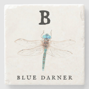 Dessous-de-verre En Pierre "B" Bleu Darner