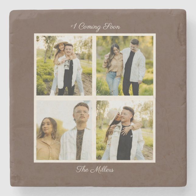 Dessous-de-verre En Pierre Baby Shower Memory Blanket Baby Announcement Gift (Devant)