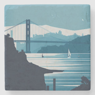 DESSOUS-DE-VERRE EN PIERRE BAIE DE FRISCO #1