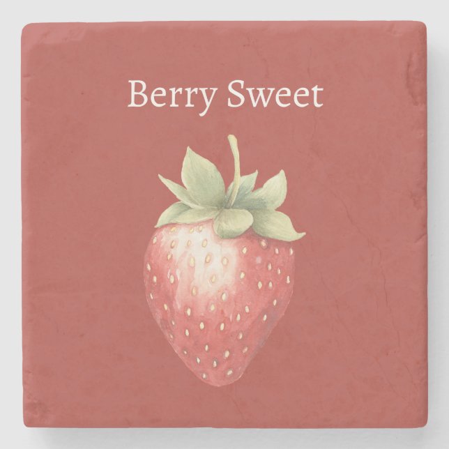 Dessous-de-verre En Pierre Baie sucrée fraise (Devant)