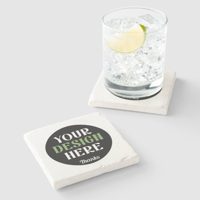 Dessous-de-verre En Pierre baiser personnalisé, unique, élégant et minimalist (Côté)