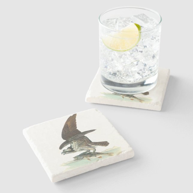 Dessous-de-verre En Pierre Balbuzard par Audubon (Côté)