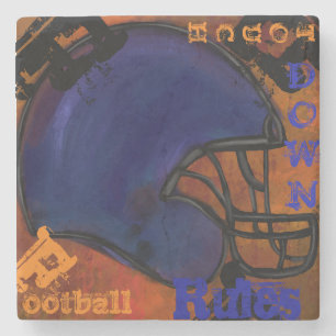 DESSOUS-DE-VERRE EN PIERRE BALLON DE FOOT AMÉRICAIN