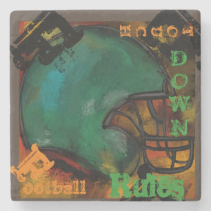 DESSOUS-DE-VERRE EN PIERRE BALLON DE FOOT AMÉRICAIN