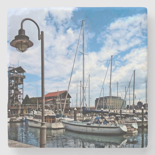Dessous-de-verre En Pierre Baltimore MD - Marina près de Fells Point (Devant)