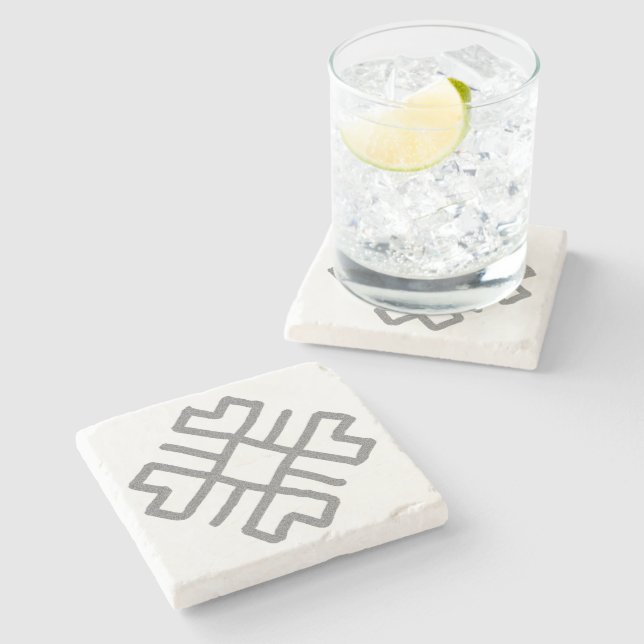 Dessous-de-verre En Pierre Baltique Geometrical Design Coeurs Main Drake (Côté)