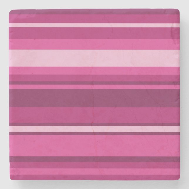 Dessous-de-verre En Pierre Bandes de Fuschia (Devant)