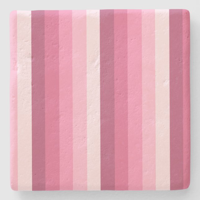 Dessous-de-verre En Pierre Bandes d'ombre rose (Devant)