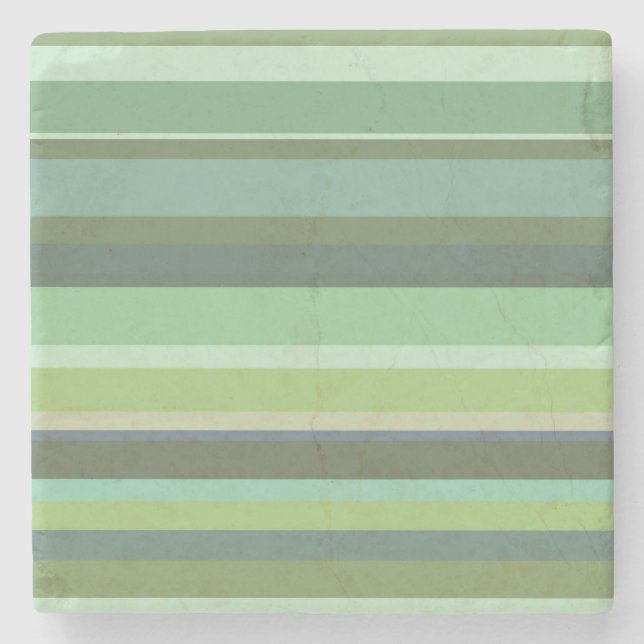Dessous-de-verre En Pierre Bandes horizontales vert olive (Devant)