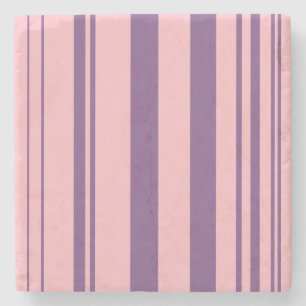 Dessous-de-verre En Pierre Bandes variées/rose et violet
