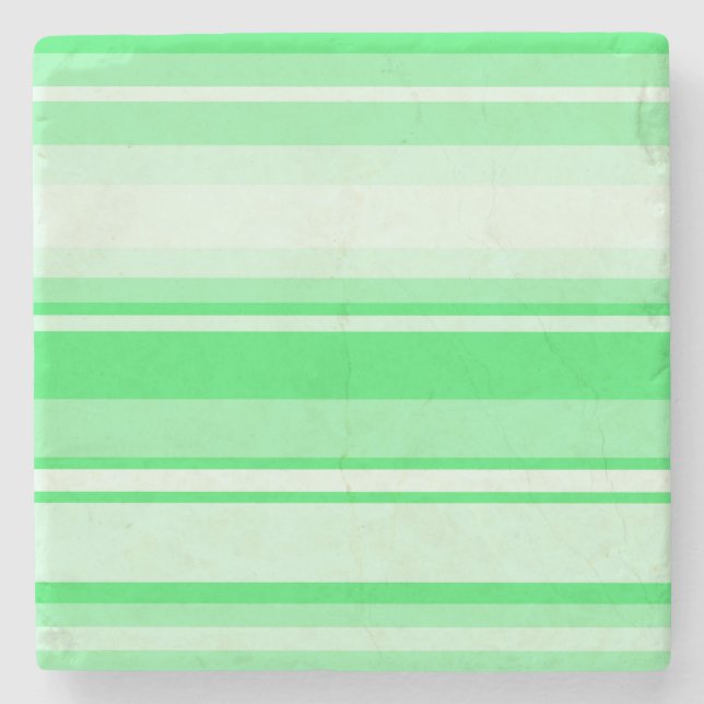 Dessous-de-verre En Pierre Bandes vert printemps (Devant)