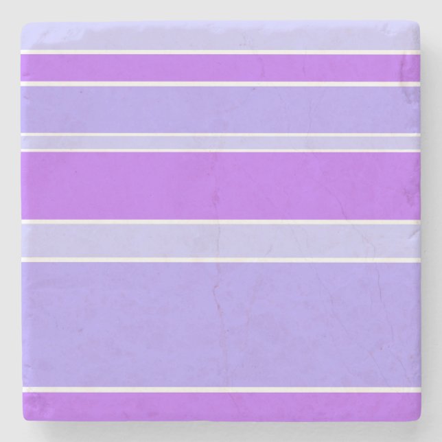 Dessous-de-verre En Pierre Bandes violettes (Devant)