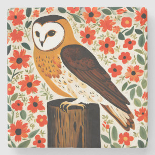 Dessous-de-verre En Pierre Barn Owl