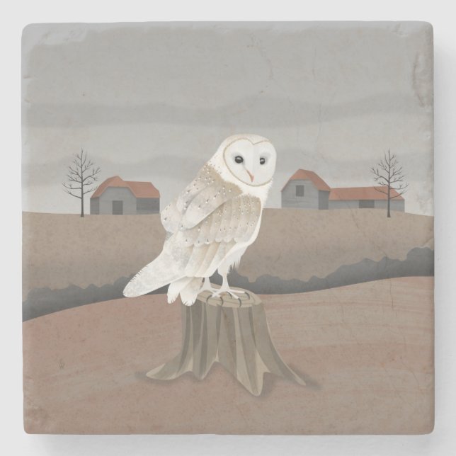 Dessous-de-verre En Pierre Barn Owl (Devant)