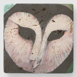 Dessous-de-verre En Pierre Barn Owl Art