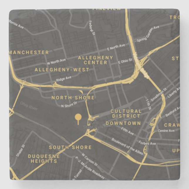 Dessous-de-verre En Pierre Barres-grillades pour boissons (Devant)