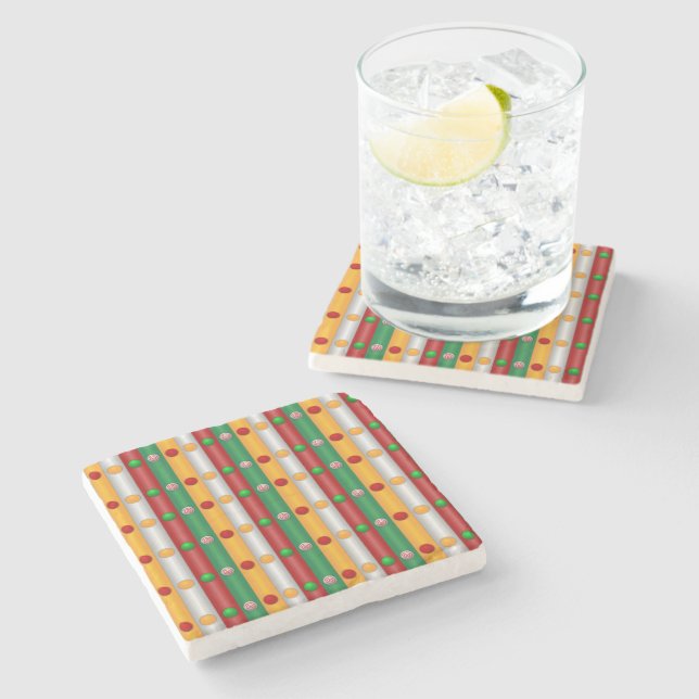 Dessous-de-verre En Pierre Bars de Noël (Côté)