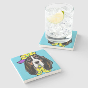 Dessous-de-verre En Pierre Basset Hound
