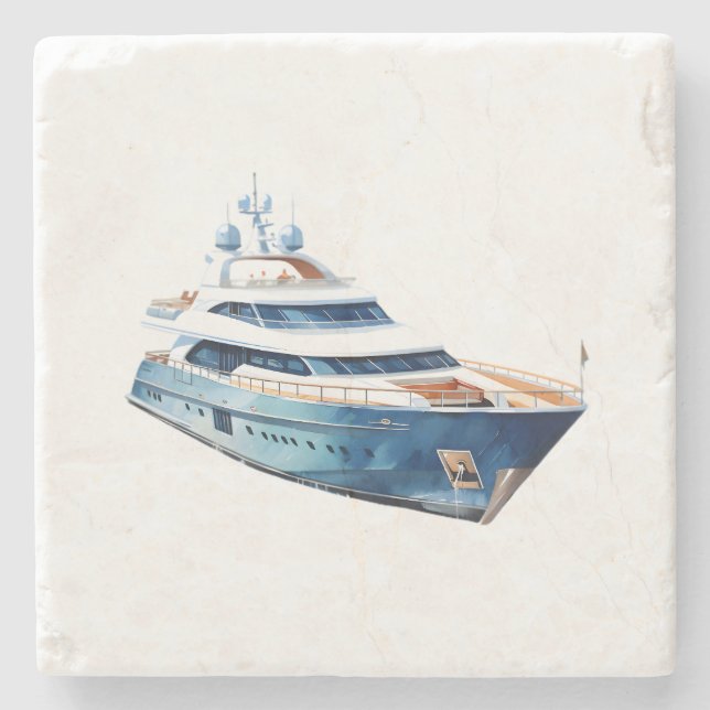 Dessous-de-verre En Pierre Bateau (Devant)