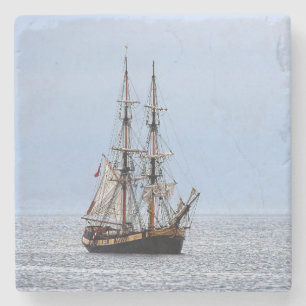Dessous-de-verre En Pierre Bateau de pêche nautique Ciel bleu