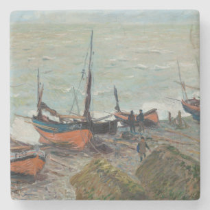 Dessous-de-verre En Pierre Bateaux de pêche Claude Monet vintages
