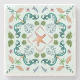 Dessous-de-verre En Pierre Beach Seashs Sea Life