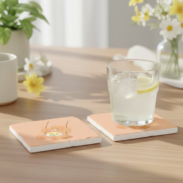 Dessous-de-verre En Pierre Bear Stone Coaster (Créateur téléchargé)