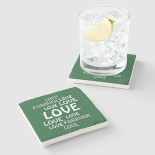 DESSOUS-DE-VERRE EN PIERRE BEAU AMOUR VALENTINE, ANNIVERSAIRE, DESSOUS DE VER