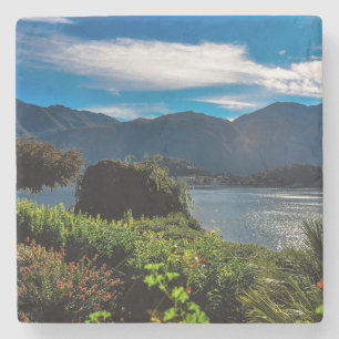 Dessous-de-verre En Pierre Beau lac de Côme Italie