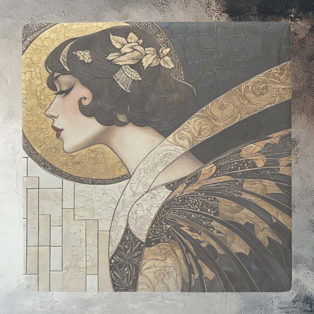 Dessous-de-verre En Pierre Beauté Art Déco (Créateur téléchargé)
