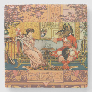 Dessous-de-verre En Pierre Beauté Beast Classic Fairy Tale Caractères