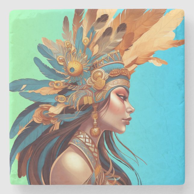 DESSOUS-DE-VERRE EN PIERRE BEAUTÉ NATIVE #1 (Devant)