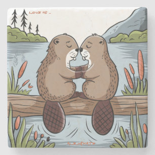 Dessous-de-verre En Pierre Beaver Valentine
