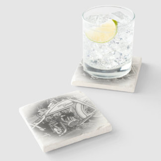 Dessous-de-verre En Pierre Beer Motorcycle Coaster 14