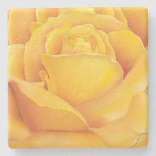 Dessous-de-verre En Pierre Belle Rose Jaune