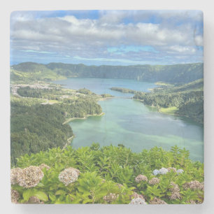 Dessous-de-verre En Pierre Belle vue sur Sete Cidades Caldera, Açores