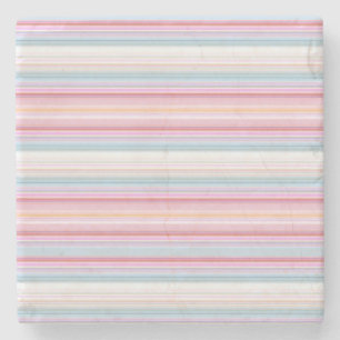 Dessous-de-verre En Pierre Belles rayures roses blanches