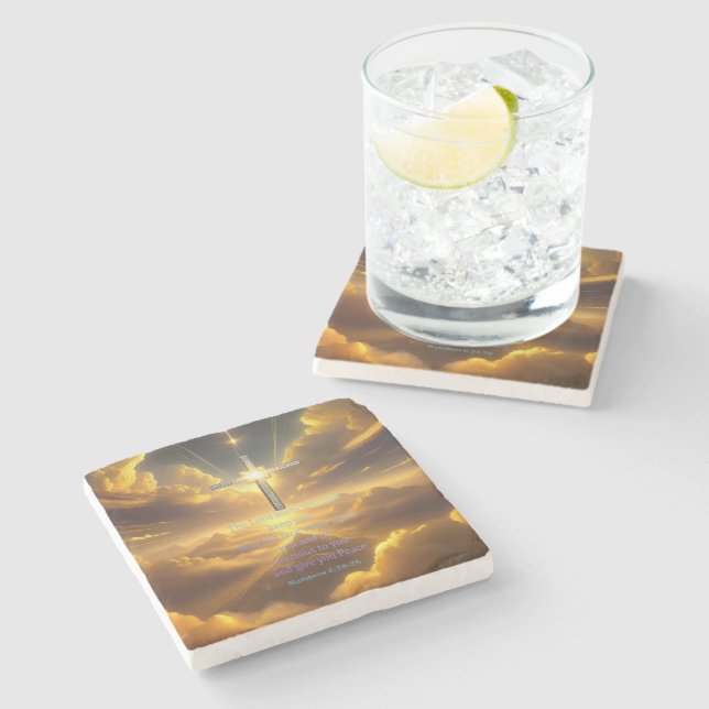 Dessous-de-verre En Pierre Bénédiction (Côté)