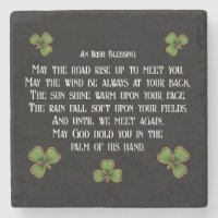 Bénédiction irlandaise et trèfles noirs et verts