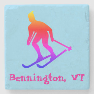Dessous-de-verre En Pierre Bennington, VT - Ski Rainbow dans le sud du Vermon