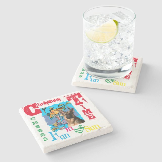 Dessous-de-verre En Pierre Berger Allemand (Côté)