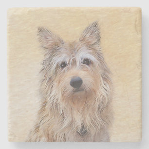 Dessous-de-verre En Pierre Berger Picard Painting - Cute Original Dog Art