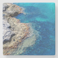 Bermudes Eaux et Dessous de verre de rivage rocheu